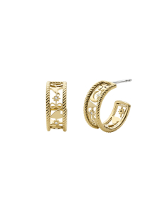Cercei Fossil Sutton Golden Icons Hoop JF04122710, 02, bb-shop.ro