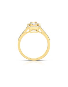 Inel de logodna aur 14 kt baguette pave cu diamante RG101816-214-Y, 002, bb-shop.ro