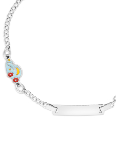 Bratari rolo MARIBELLE, Bratara copii Maribelle argint 925 cu placuta si masina PSBK0059-RH-BL, bb-shop.ro