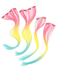 Accesoriu par Claire`s Rainbow Ombre Faux Hair Clip In Extensions 31588, 02, bb-shop.ro