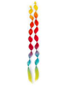 Accesoriu par Claire`s Red & Yellow Swirling Ombre Faux Hair Clip In Extensions 31826, 02, bb-shop.ro