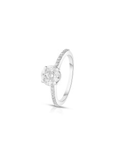Inel de logodna aur 14 kt bouquet pave cu diamante RG102517-114-W, 001, bb-shop.ro
