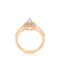 Inel de logodna aur 14 kt halo pave cu diamante RG101914-04-314-P, 002, bb-shop.ro
