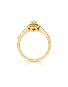Inel de logodna aur 14 kt halo pave cu diamante RG097804-214-Y, 002, bb-shop.ro
