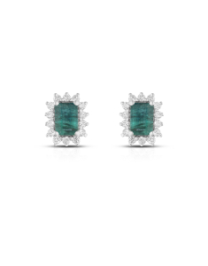 Cercei aur 14 kt stud cu diamante si smaralde ER096026-1-114-SM-W, 001, bb-shop.ro