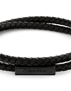 Bratara Calvin Klein Men’s Collection Leather Double Wrap 35000209, 001, bb-shop.ro