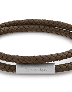 Bijuterii piele CALVIN KLEIN, Bratara Calvin Klein Men’s Collection Leather Double Wrap 35000208, bb-shop.ro
