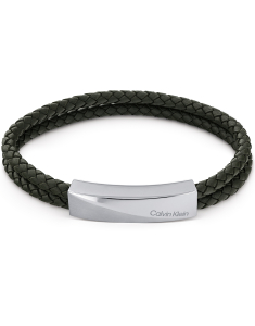 Bratari piele barbatesti piele, Bratara Calvin Klein Men’s Collection Braided Leather 35000099, bb-shop.ro