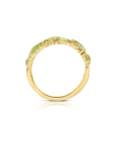 Bijuterii, Inel Peroni&Parise Henne aur 14 kt cu diamante si peridot HEN-A03PER, bb-shop.ro