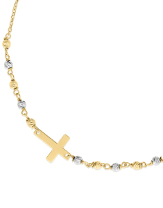 Bratara aur 14 kt rosario bicolor FR099-BR2-YW, 001, bb-shop.ro