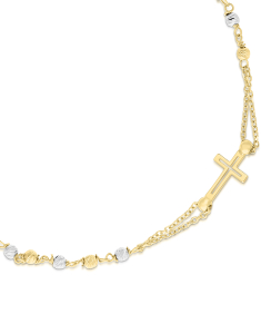 Bratara aur 14 kt rosario bicolor FR095-BR2-YW, 002, bb-shop.ro