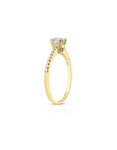 Inel de logodna aur 18 kt solitaire pave cu diamante RG101668-218-Y, 001, bb-shop.ro