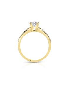 Inel de logodna aur 18 kt solitaire pave cu diamante RG101668-218-Y, 002, bb-shop.ro