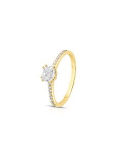 Inel de logodna aur 18 kt solitaire pave cu diamante RG101668-218-Y, 02, bb-shop.ro