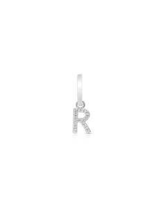 Cercei argint 925 rotund litera R si cubic zirconia BB40OR-RH-W-R, 02, bb-shop.ro