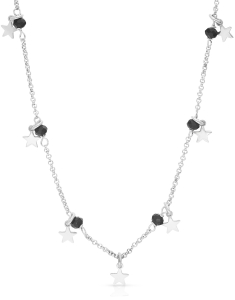 Colier argint 925 cu stele si cristale negre BB69C-RH-BK, 02, bb-shop.ro