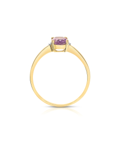 Inel Inel aur 18 kt cu diamante si ametist R24400AM-Y, 002, bb-shop.ro