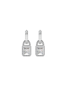 Cercei Guess Shiny Padlock rotunzi cu cristale JUBE02198JWRHT-U, 001, bb-shop.ro