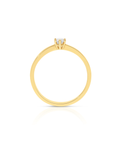 Inel de logodna aur 14 kt solitaire cu diamant RG082189-15-214-0.16CT, 002, bb-shop.ro