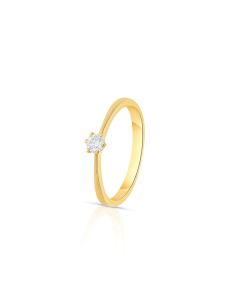 Inel de logodna aur 14 kt solitaire cu diamant RG082189-15-214-0.16CT, 02, bb-shop.ro