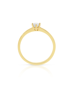 Inel de logodna aur 14 kt solitaire cu diamant RG082189-25-214-0.26CT, 002, bb-shop.ro