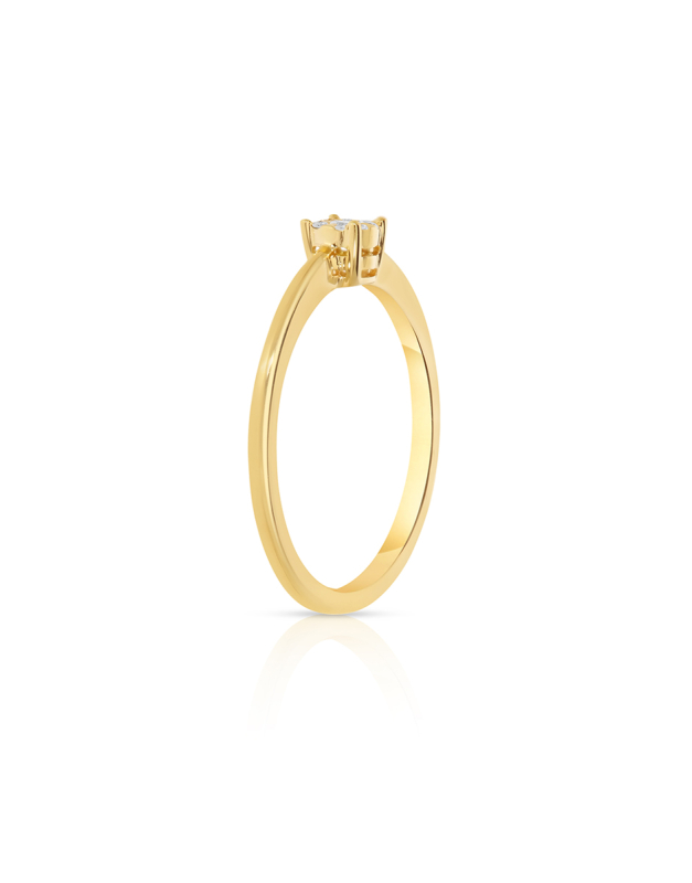 Inel de logodna aur 18 kt halo cu diamante AN019-Y-0.07CT, 1, bb-shop.ro