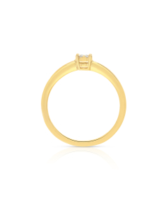 Inel de logodna aur 18 kt halo cu diamante AN019-Y-0.07CT, 002, bb-shop.ro