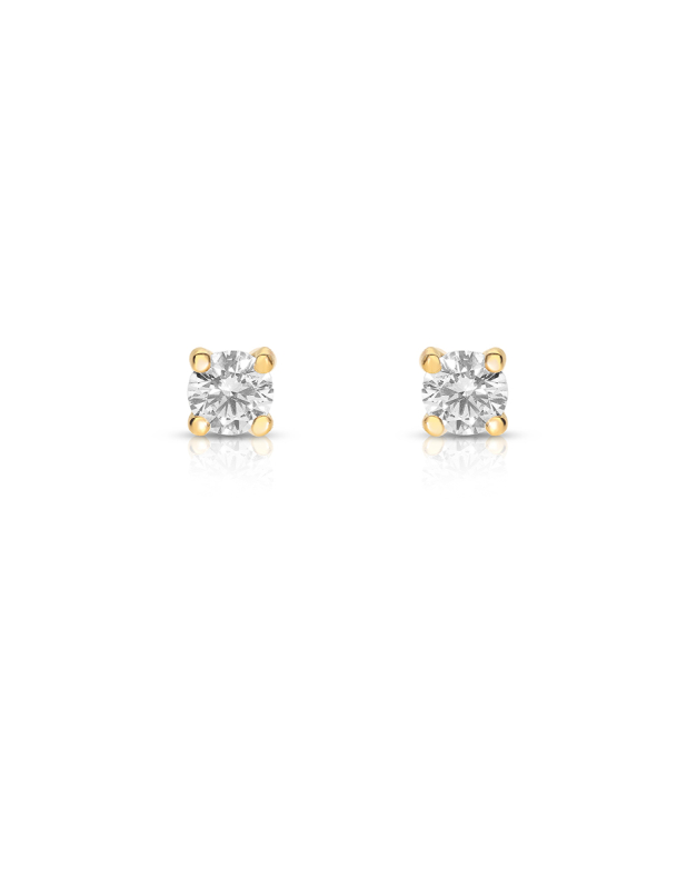 Cercei aur 18 kt punto luce cu diamante OR001-Y-0.37CT, 1, bb-shop.ro
