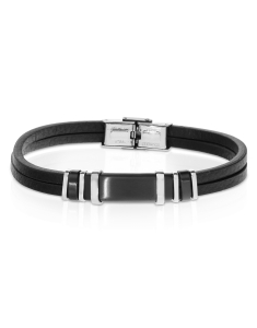 Bijuterii piele, Bratara Free Spirit dubla cu piele BRU02324-BK1, bb-shop.ro