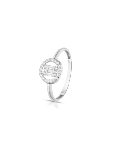 Inele dama aur 14 kt, Inel aur 14 kt si cubic zirconia, bb-shop.ro