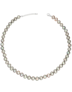 Colier argint 925 cu perle de cultura POTATO DYED GREY 9-10-RH-42CM, 02, bb-shop.ro