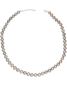 Colier argint 925 cu perle de cultura POTATO DYED GREY 9-10-RH-45CM, 02, bb-shop.ro