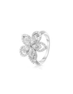 Inel Vida Premium aur 18 kt floare cu diamante AS53074Q-WD8WP, 02, bb-shop.ro