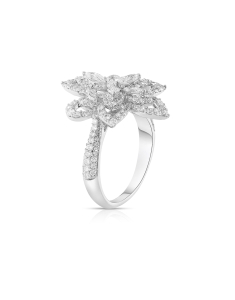 Inel Vida Premium aur 18 kt floare cu diamante AS53073Q-WD8WP, 001, bb-shop.ro