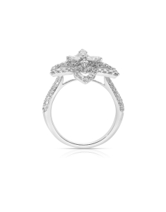 Inel Vida Premium aur 18 kt floare cu diamante AS53073Q-WD8WP, 002, bb-shop.ro