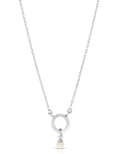 Colier argint 925 cerc si perla 31553AG-RH-W, 02, bb-shop.ro