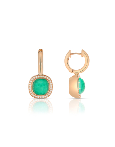 Cercei Tirisi Jewelry Milano Due aur 18 kt cu diamante si smaralde TE9217EM-P, 02, bb-shop.ro
