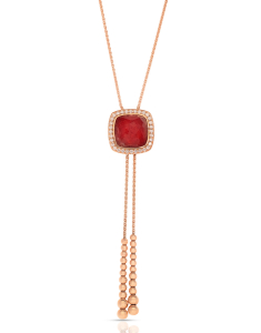 Colier Tirisi Jewelry Milano Due aur 18 kt cu diamante si rubin TN2095RU-P, 02, bb-shop.ro