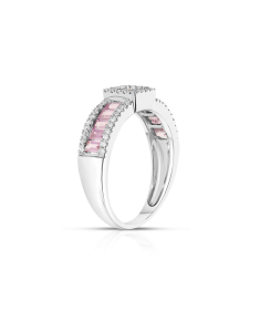 Inel Vida Colors of Life aur 18 kt cu diamante si safire roz 14142Q-PS8WT, 001, bb-shop.ro