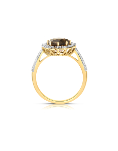 Inel Vida Classic Colors aur 18 kt cu diamante si cuart 60821Q-SQ8YP, 002, bb-shop.ro
