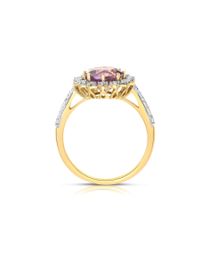 Inel Vida Classic Colors aur 18 kt cu diamante si ametist 60821Q-AM8YP, 002, bb-shop.ro