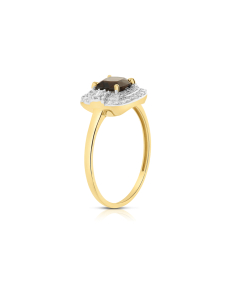 Inel Vida Classic Colors aur 18 kt cu diamante si cuart 60818Q-SQ8YP, 001, bb-shop.ro