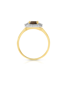 Inel Vida Classic Colors aur 18 kt cu diamante si cuart 60818Q-SQ8YP, 002, bb-shop.ro