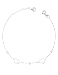 Bijuterii forzatina, Bratara aur 14 kt inimi cu infinit GL3140W-B, bb-shop.ro