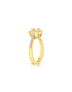 Inel de logodna aur 14 kt baguette pave cu diamante RG100693-214-Y, 001, bb-shop.ro