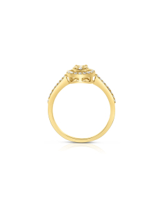 Inel de logodna aur 14 kt bouquet pave cu diamante RG097707-214-Y, 002, bb-shop.ro