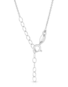 Colier argint 925 cu perla si cristal 31612AG-RH-WC, 001, bb-shop.ro