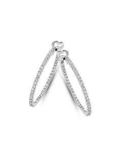 Cercei Tirisi Jewelry Amsterdam aur 18 kt rotunzi cu diamante TE9312D-W, 002, bb-shop.ro