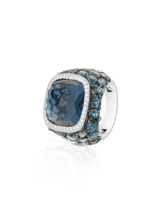 Inel Tirisi Jewelry Doha aur 18 kt cu diamante si topaze TR9408LBT-W, 02, bb-shop.ro