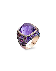 Inel Tirisi Jewelry Doha aur 18 kt cu diamante si ametist TR9408AM-P, 02, bb-shop.ro